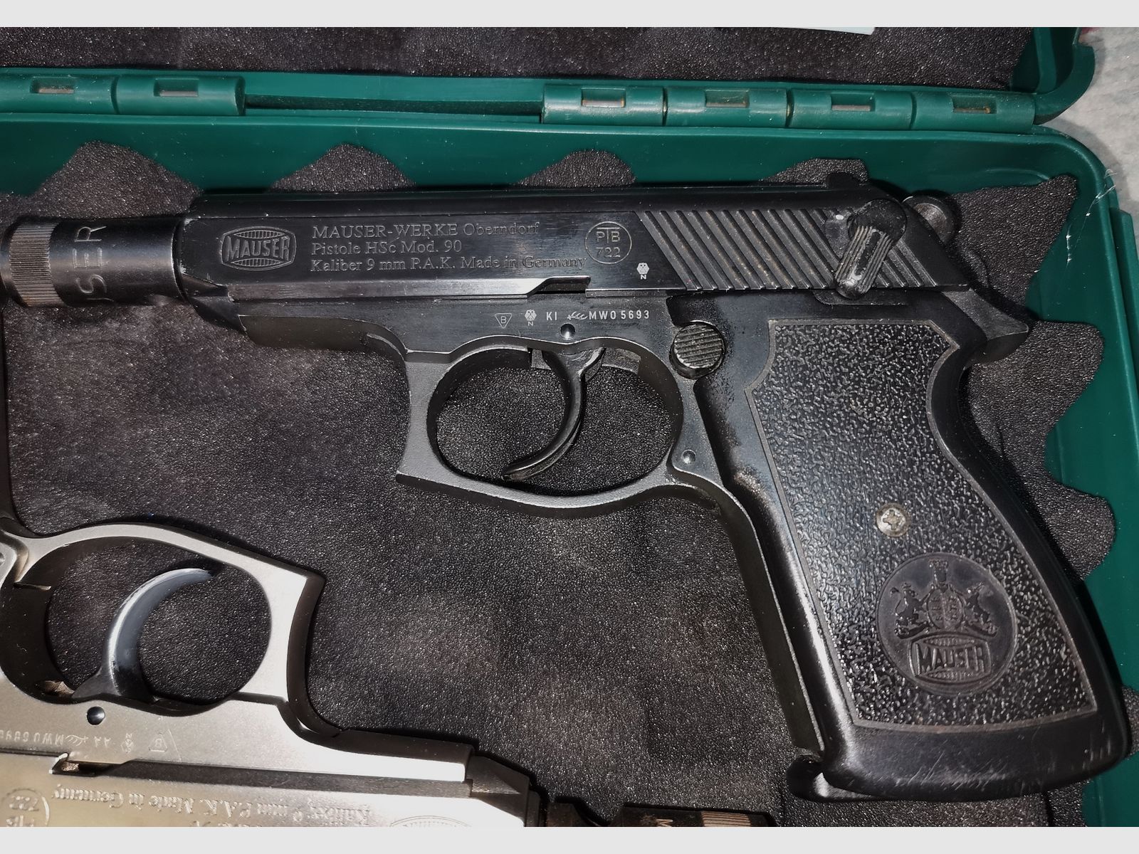 Mauser HSC 90 Para Srebrny/Czarny Broń kolekcjonerska z PTB Wolna od 18 roku życia