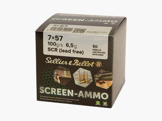 Sellier & Bellot Rifle Ammunition SCREEN-Ammo 7 x 57 6.5g Screen (Lead Free) Bulk Pack of 50