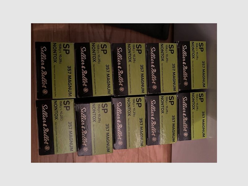 NONTOX 500 Schuß (10Packungen) 357 Magnum 158 Grain Sellier&Bellot NONTOX