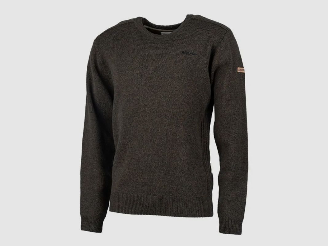 Rundhals-Pullover Treeland braun aus Wolle und Acryl, Bild 2 von 4