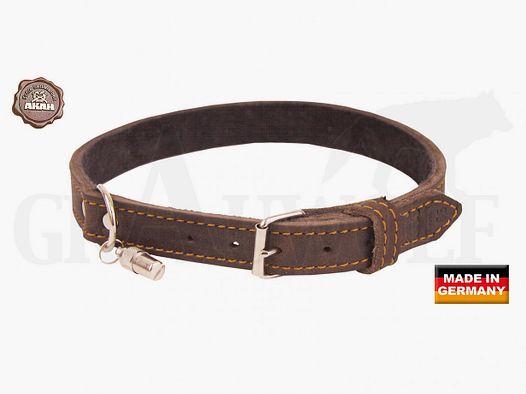 Collar AKAH Remachado de Cuero Aceitado Collar para Perros 55 cm