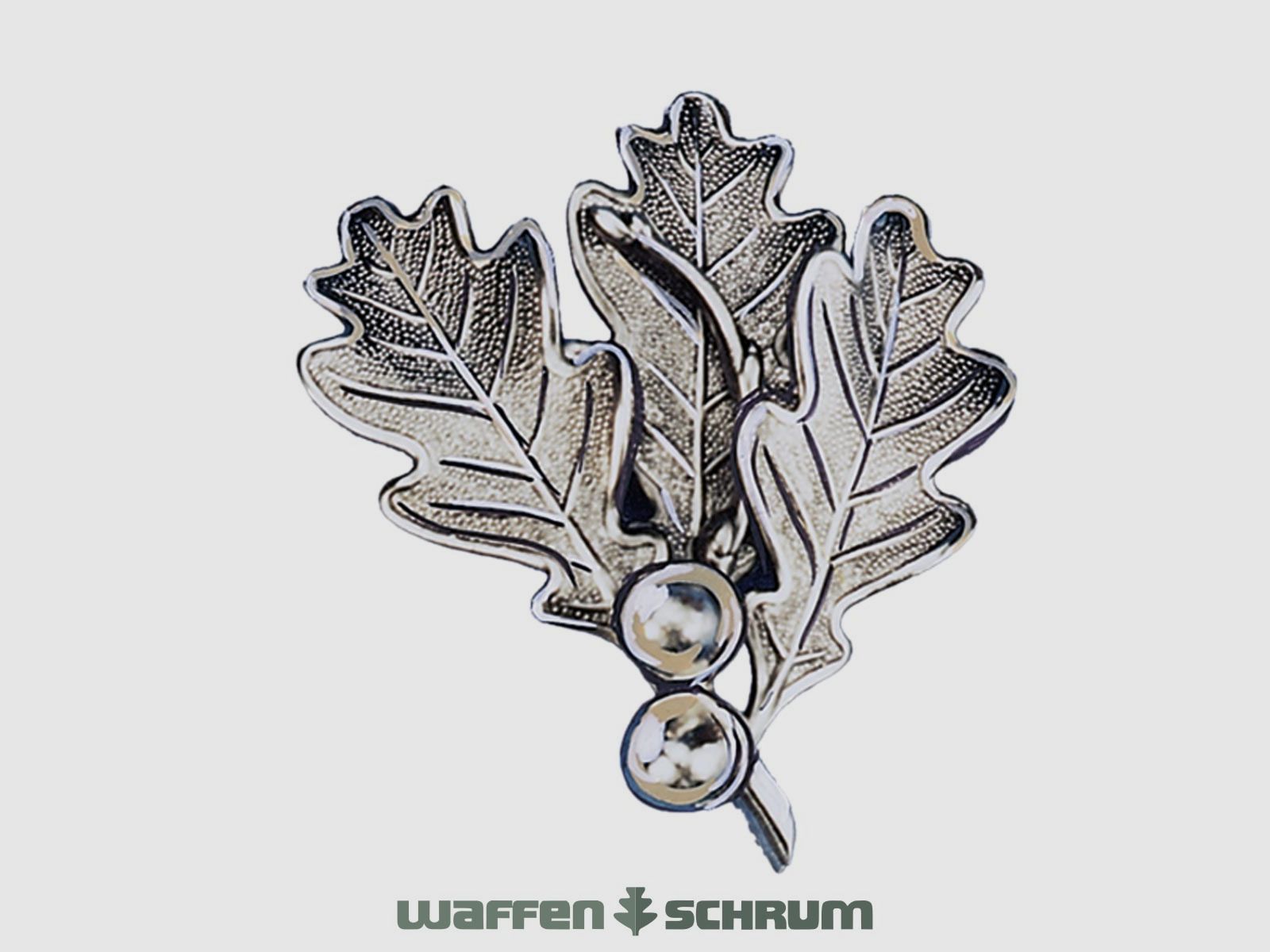 Fritzmann Boar Weapons Cover Oak Leaf - Three-Leaf Alpaca Silver-Plated