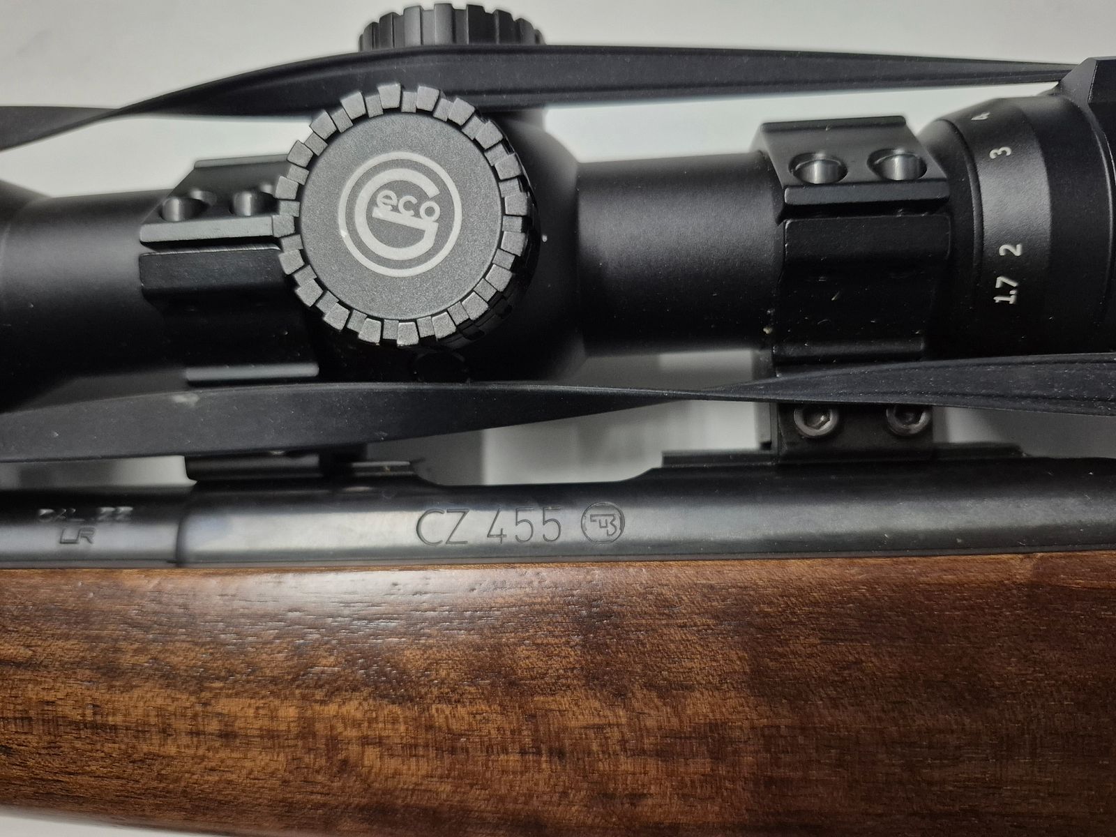 CZ 455 Repetierbüchse luxus .22lr mit GECO Zielfernrohr 1,7-10
