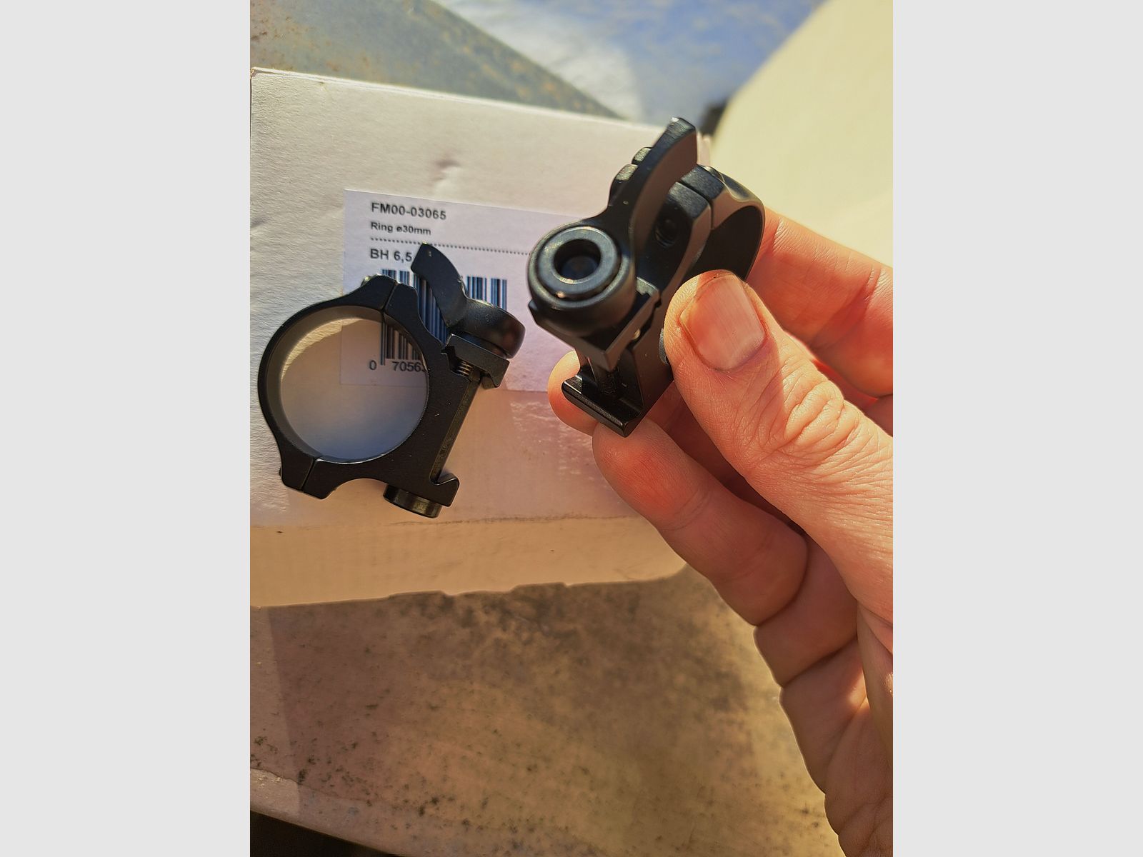 2x Dentler Ring Montage 30mm diamètre hauteur 6,5mm avec serrage rapide de Era d'occasion