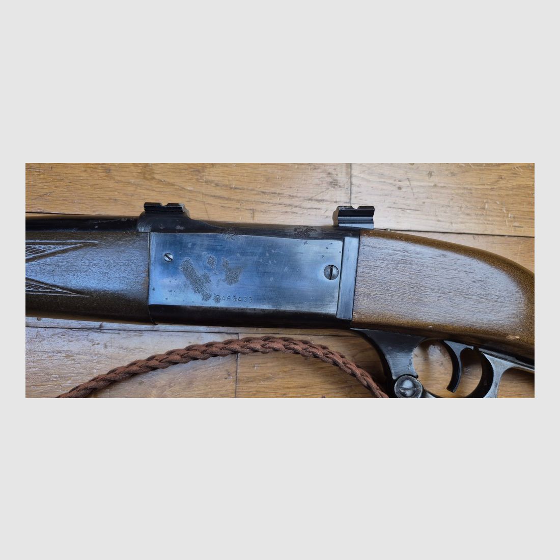 Interesting Savage 99E Series A rifle – Excellent cal. 243 Win – A star of lever-action rifles – Capacity 5+1 – Oxidized externally but deserves re-bluing – Excellent mechanical condition and wood – Very nice barrel, absolutely mirror-like – "Optic ready" – A good opportunity to treat yourself!, image 24 of 28