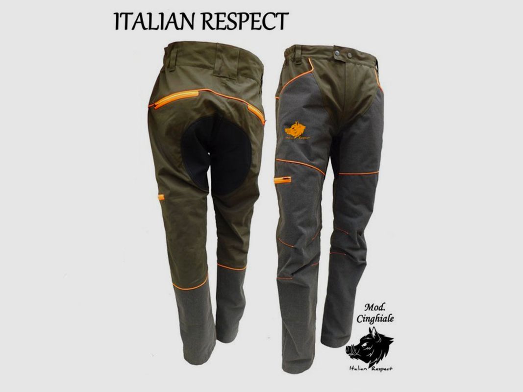 HOSEN – SAG NATURE – ITALIAN RESPECT AUS BAUMWOLLE MIT ELASTAN UND KEVLAR-EINSÄTZE AN DEN BEINEN (SCHWARZWILD)