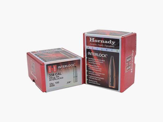 Hornady BULLETS .338/.338 250GR INTERLOCK RN – 1500 Stk.