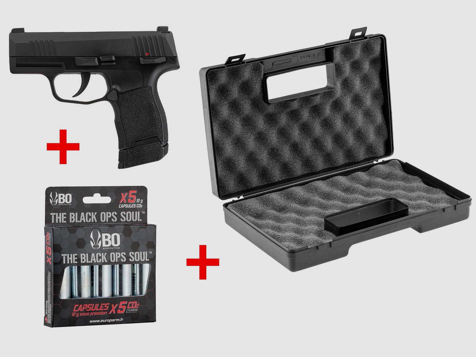Pack SIG Sauer GBB P365 + Gun Case + Co2, image 1 of 5