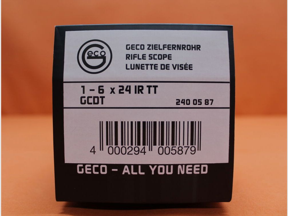 GECO Geco Zielfernrohr 1-6x24 IR TT Tactical, GCDT Leuchtabsehen (2.BE) Circle-Dot für IPSC/ Dynamic usw.