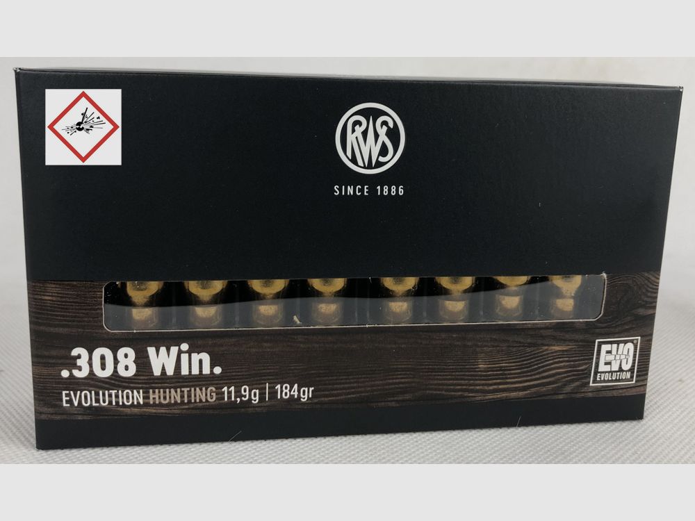 RWS EVOLUTION Jagdpatrone Kal. .308 Win 184grs