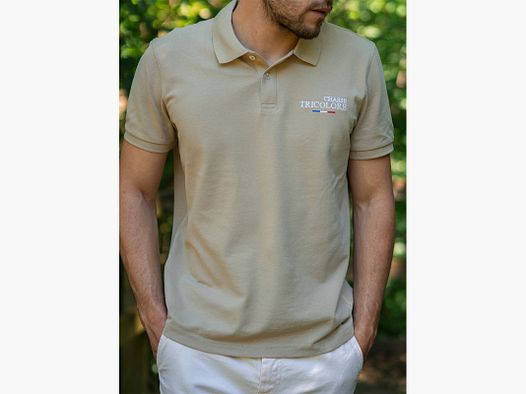 POLO CHASSE TRICOLORE WET SAND