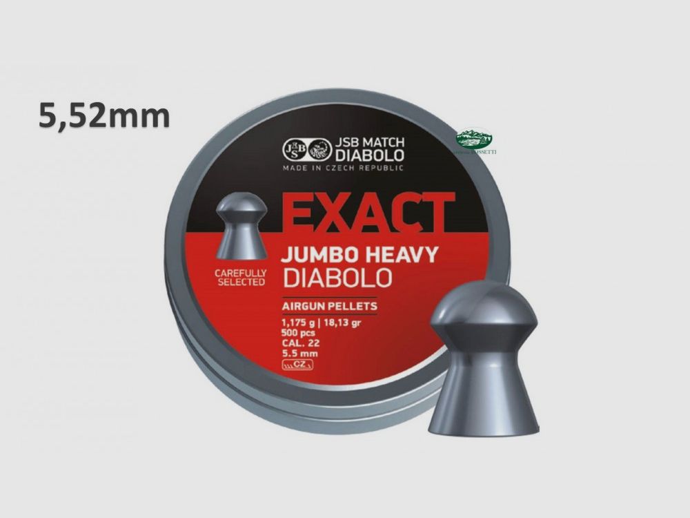 JSB Geschosse EXACT JUMBO Heavy Kal. 5,52mm 1,175gr Packung 500 Stk.