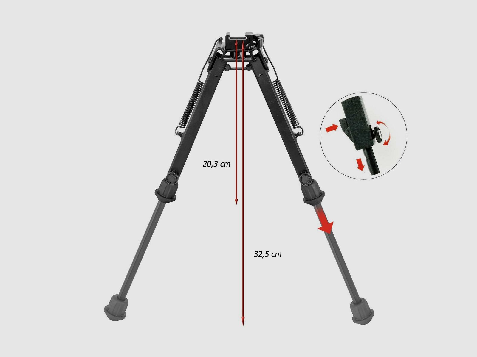 UTG Super Duty Bipod / Zweibein 20,3-32,5 cm