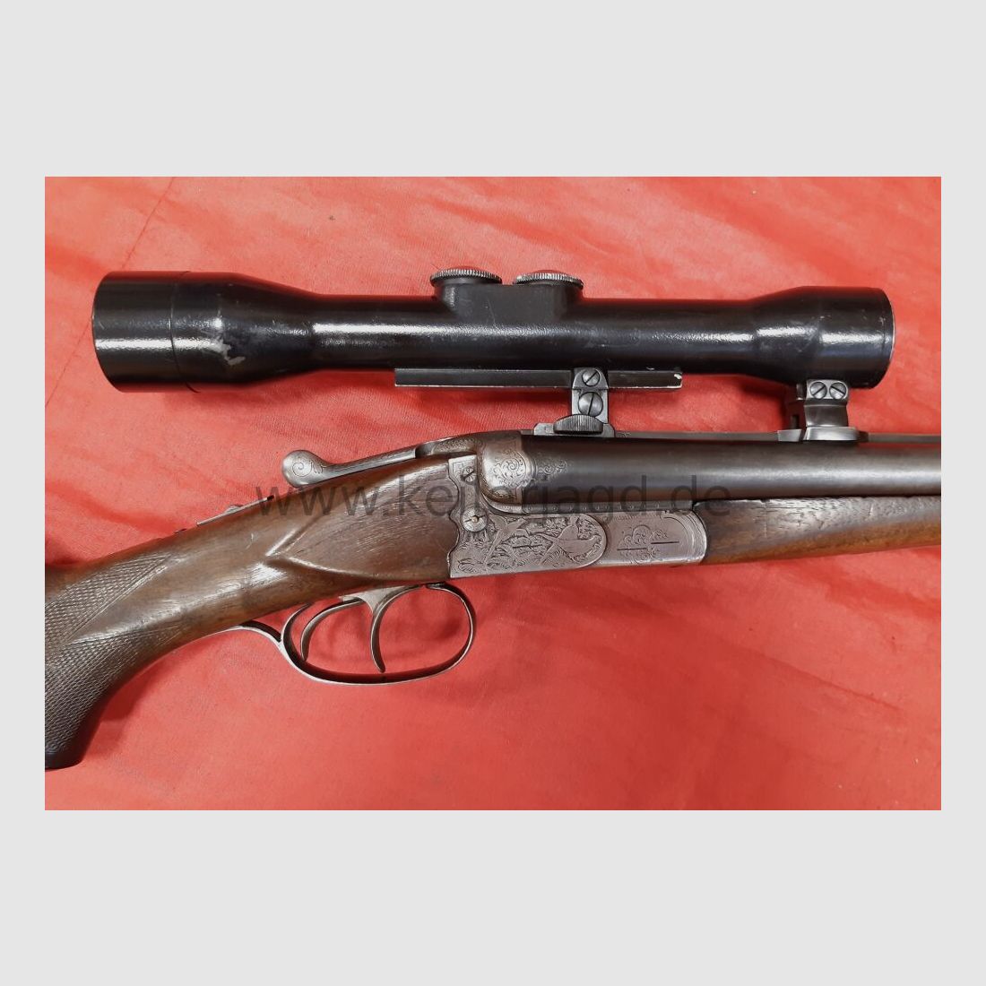 Bühag double-barrel shotgun 16/70 with scope A piece of history