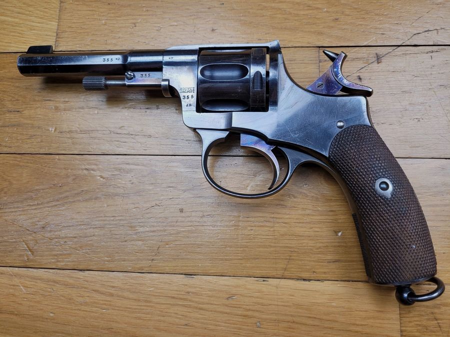 Wunderschöner schwedischer Revolver 1887 – seltene erste Fertigung Nagant in Belgien für Schweden – in 7,5 Nagant – Mononummer – Magische Originalbrünierung – Hervorragender Zustand, Bild 1 von 17
