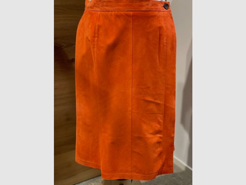 Habsburg Damen Lederrock in Orange