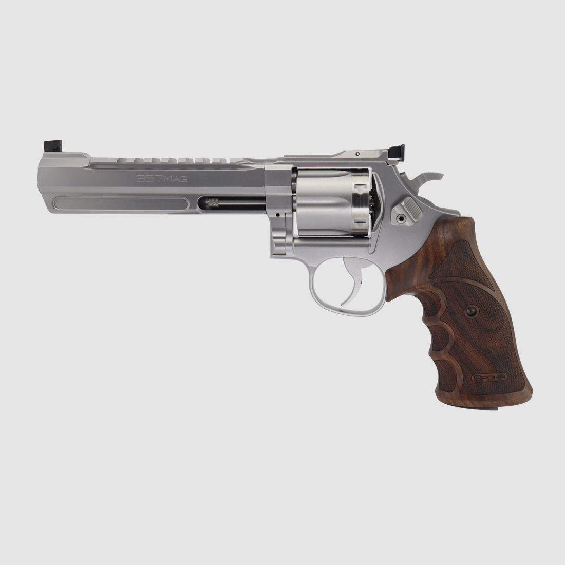 Spohr 286 Competition Stainless 6" Revolver avec barillet interchangeable fabriqué en Allemagne 6 pouces revolver de sport