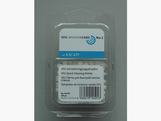 BOUCHONS DE NETTOYAGE RAPIDE VFG