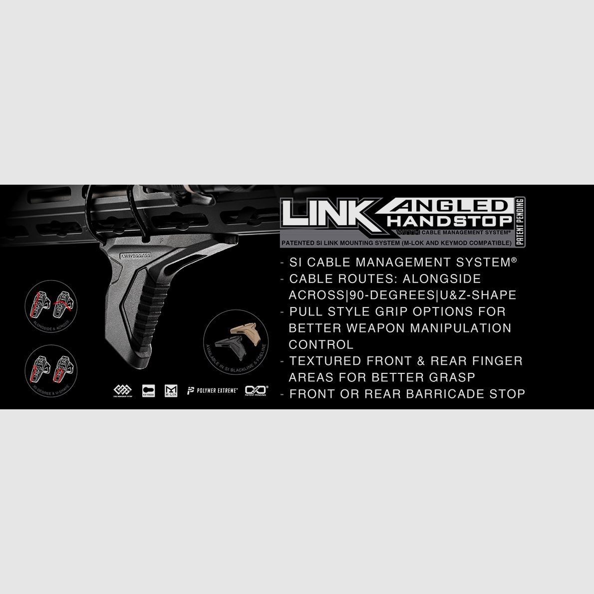 STRIKE INDUSTRIES Angled HandStop with Cable Management System BLK, Bild 8 von 8