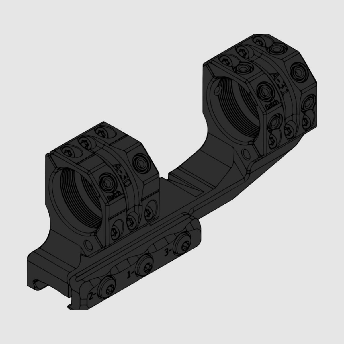 Spuhr – montura para visor de 30 mm – 20,6 MOA – SP-3622C, imagen 4 de 6