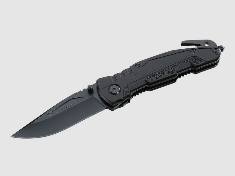 Top Collection Einhandmesser,440- Stonewashed-Optik,Nylon-Etui,Box