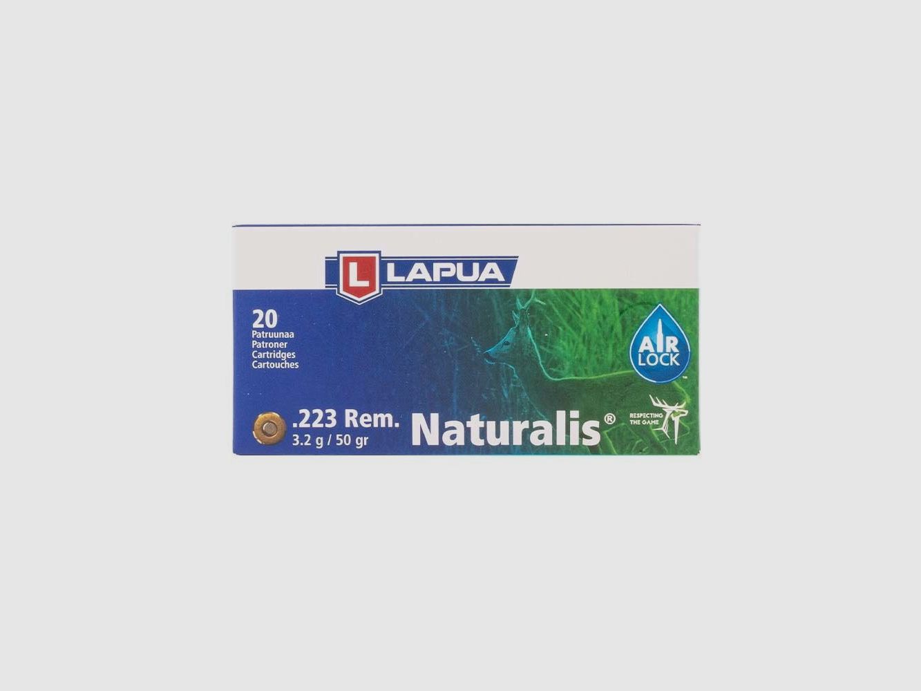 Lapua Naturalis 3.2g / 50gr 20 shots .223Rem
