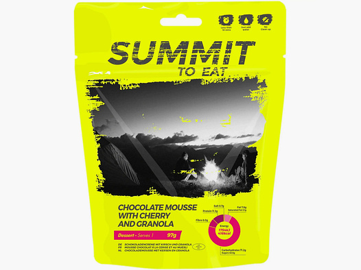 Summit To Eat Mousse au chocolat avec granola et cerises