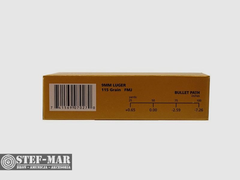 Amunicja PMC Bronze 9x19mm Luger FMJ (50 szt.) [C5-8], zdjęcie 4 z 4