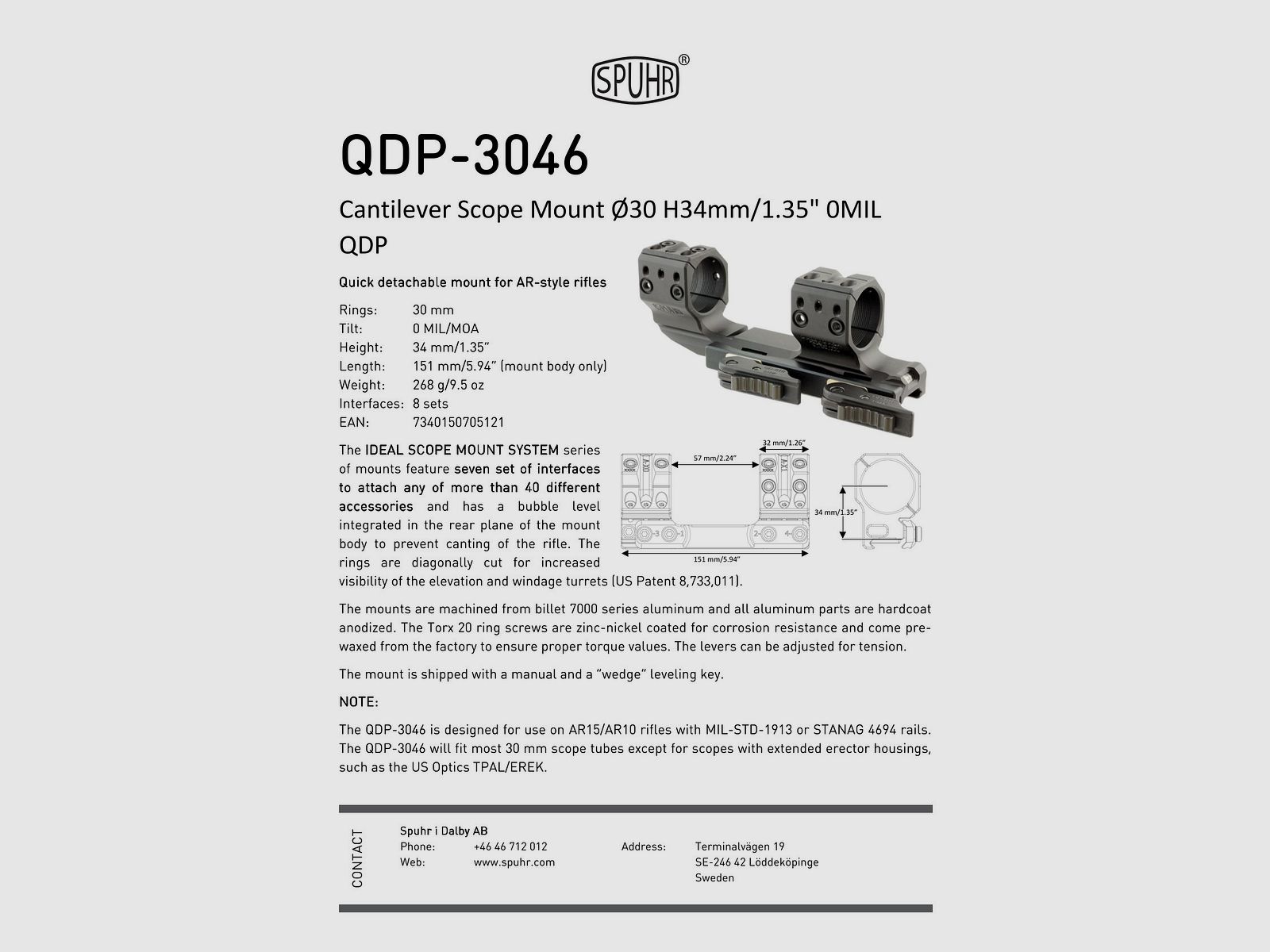 SPUHR QDP-3046 Ø30 H34mm 0MIL PIC, Bild 3 von 5