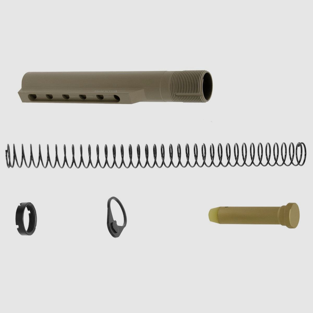 UTG PRO TLU001D-KIT AR-15 Pufferrohr-Set – Mil-Spec, 6 Positionen, FDE