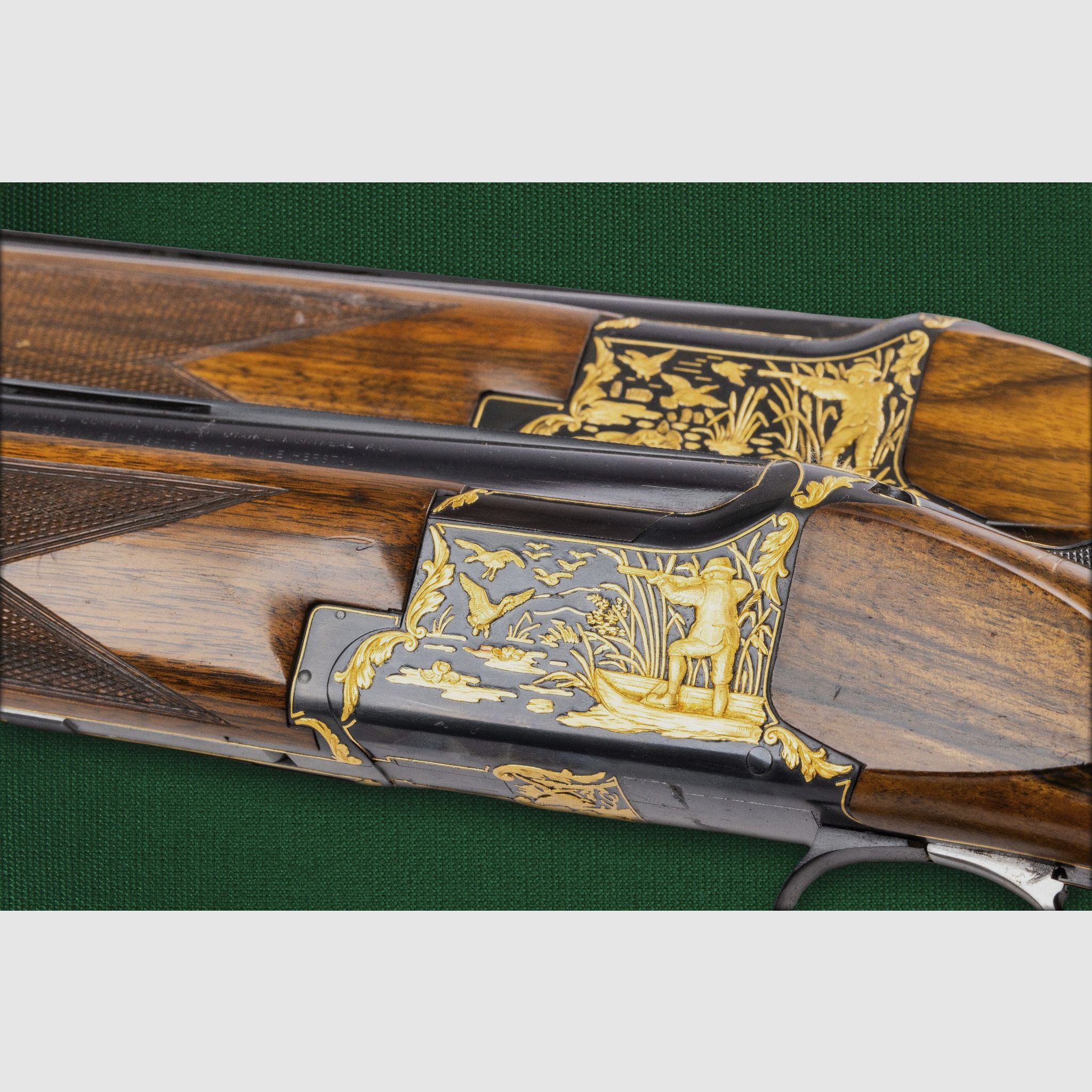 2 Browning B25 / FCS 25 Luxus-Flinten – Goldgravur – Sammlerzustand – Zertifikat