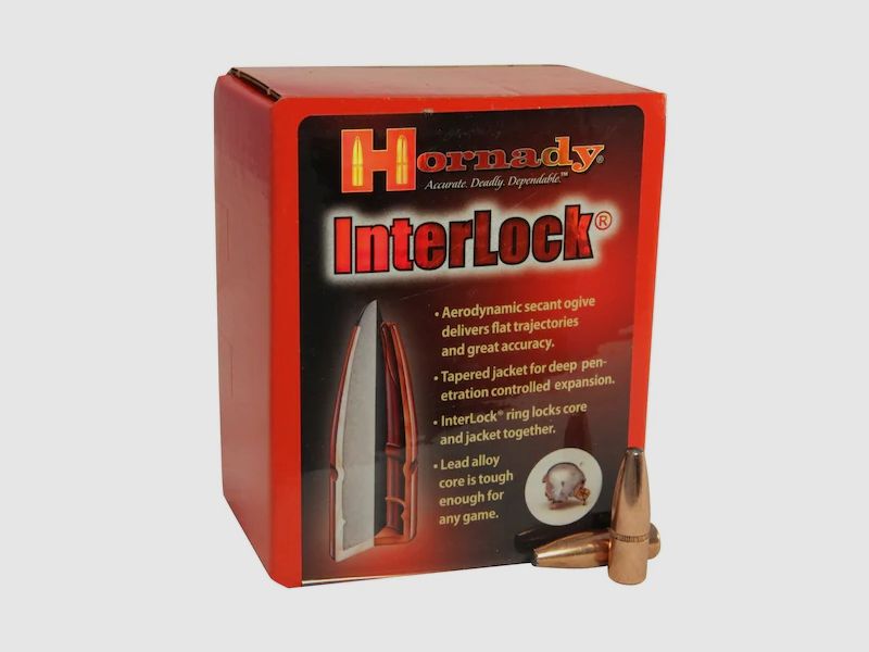 Hornady Kogel .338/.338 INTERLOCK SP 225GR 100 stuks