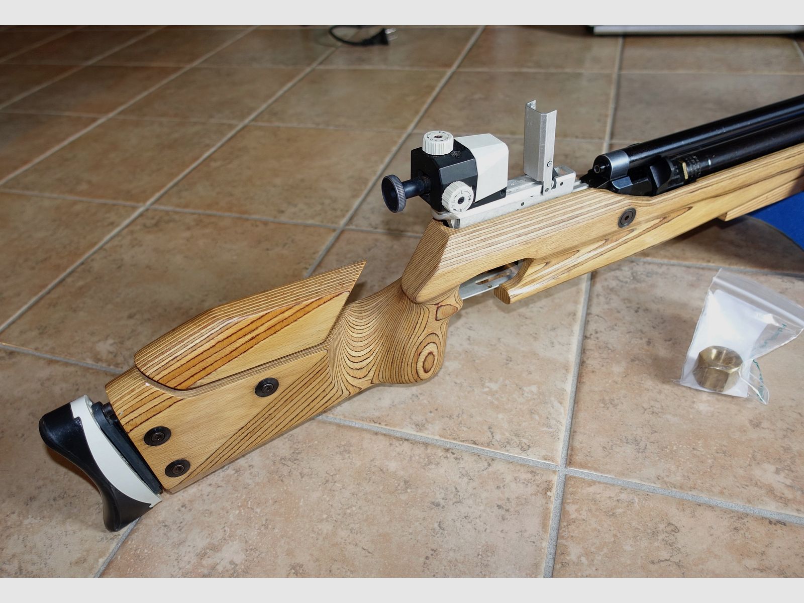 Fusil de match Feinwerkbau C 62 + cartouche + nouvel adaptateur de remplissage + guidon réglable