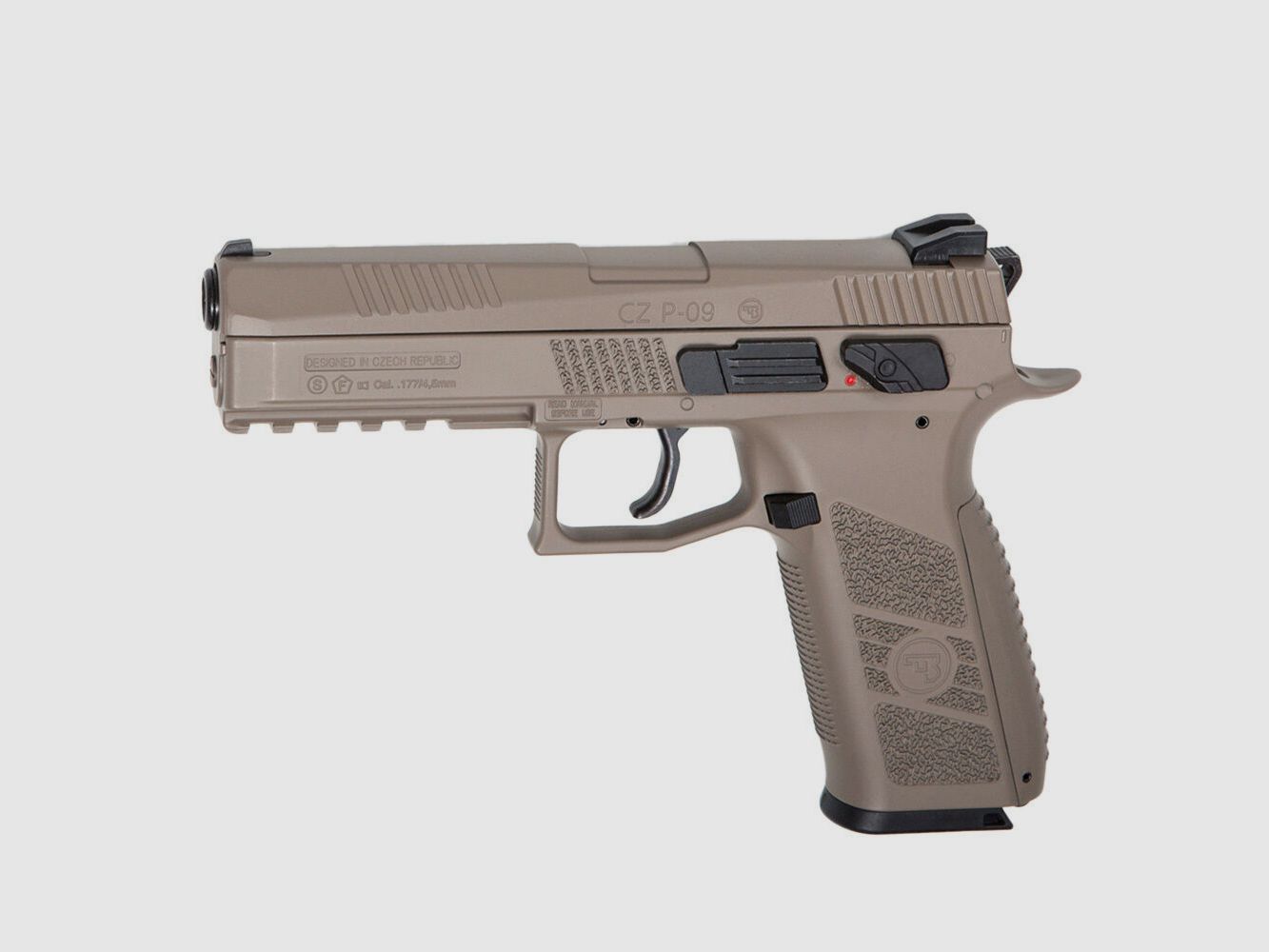 ASG	 CZ P-09 Full FDE Co2 Pistole 4,5mm Diabolo Koffer Set