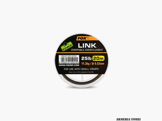 FOX – EDGES™ LINK CRIMPBARES MONOFILAMENT 35lb 20m 15,9kg / ø 0,64mm