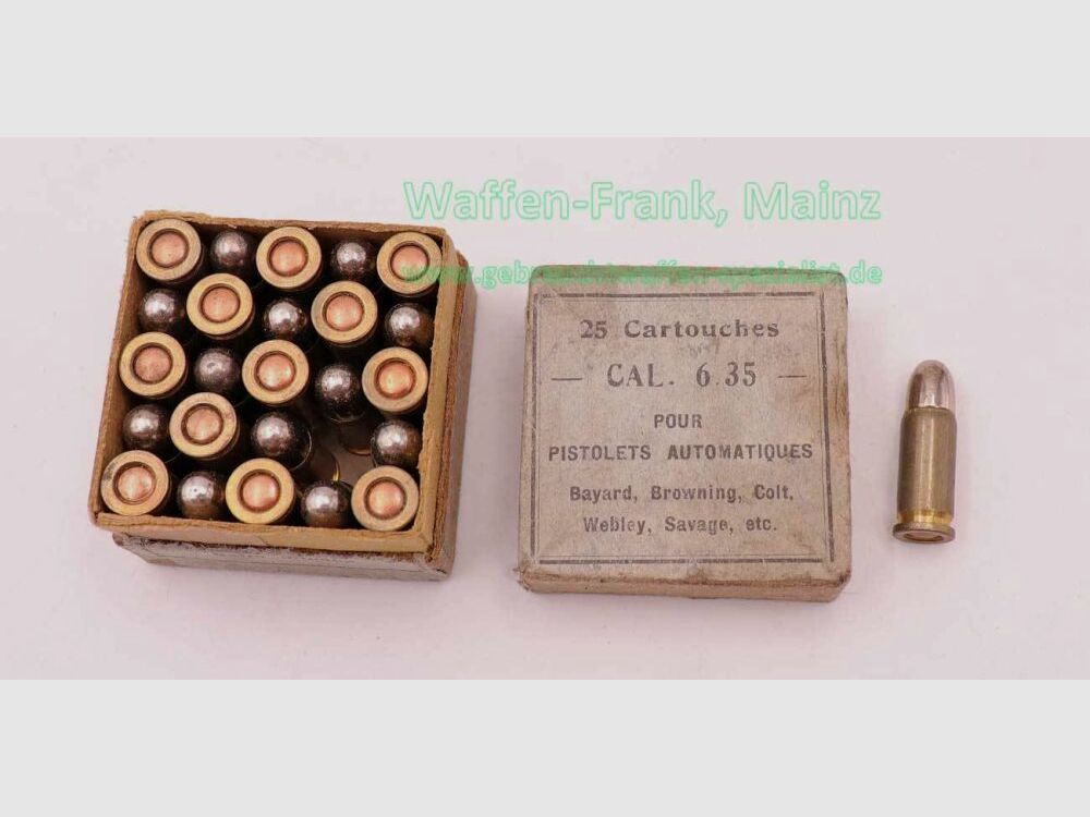 Français, diverses munitions pour pistolets 6,35mm Browning