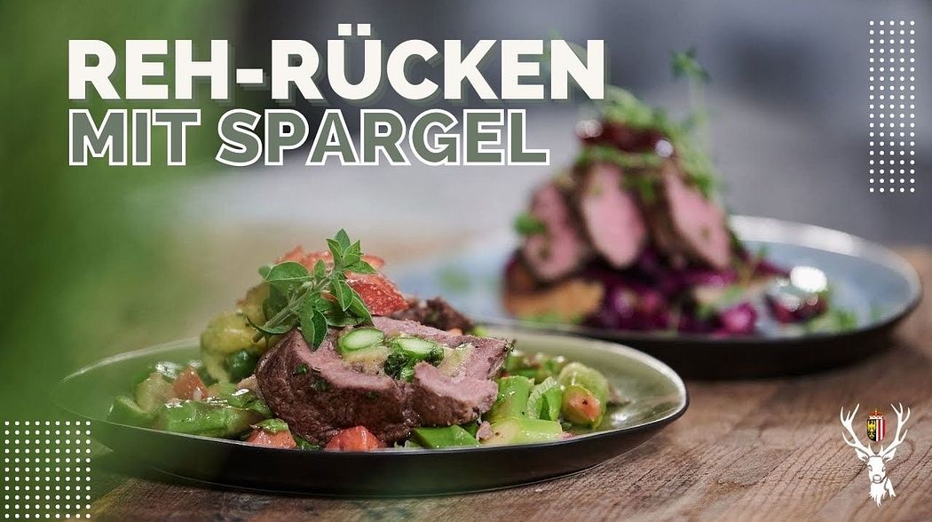 Wild Einfach Kochen - Rehrücken und Rehschlögel mit Spargel