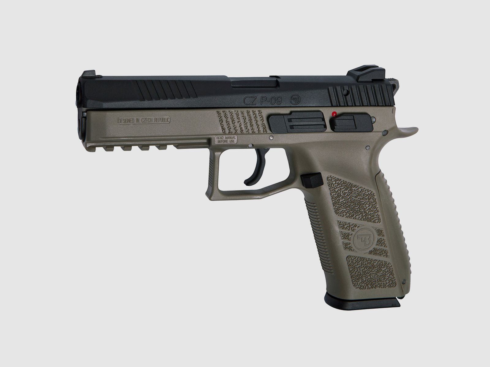 CZ P-09 Metallschlitten inkl. Koffer FDE Bicolor 6mm - Airsoft Gas BlowBack
