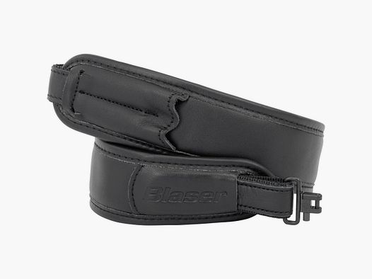 Sangle de fusil en cuir noir Blaser