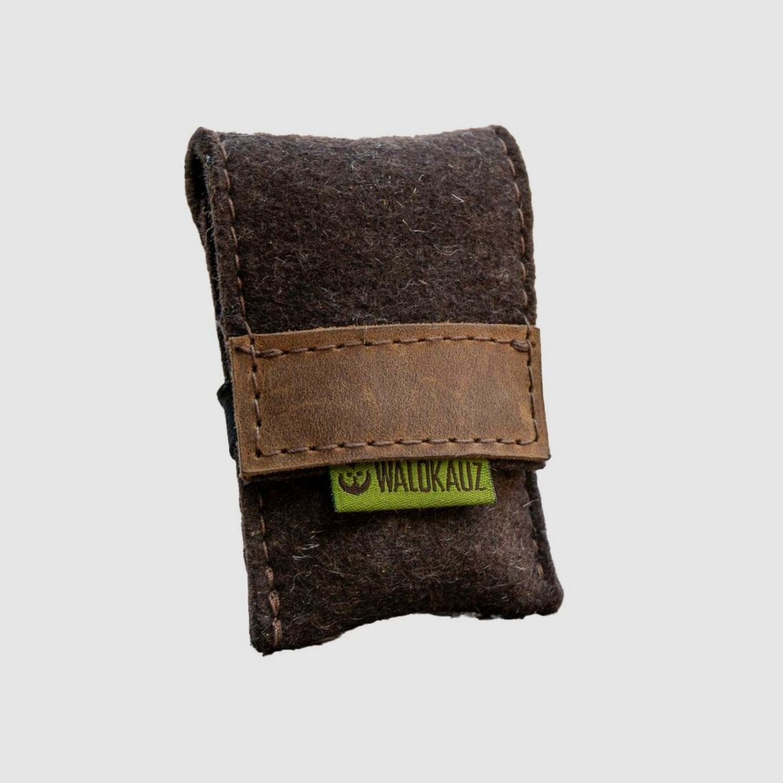 Waldkauz Batterieetui Saftladen S Wollfilz, braun