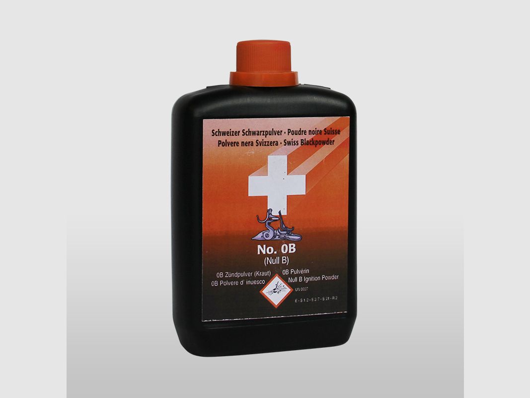 Poudre noire suisse pour allumage, calibre