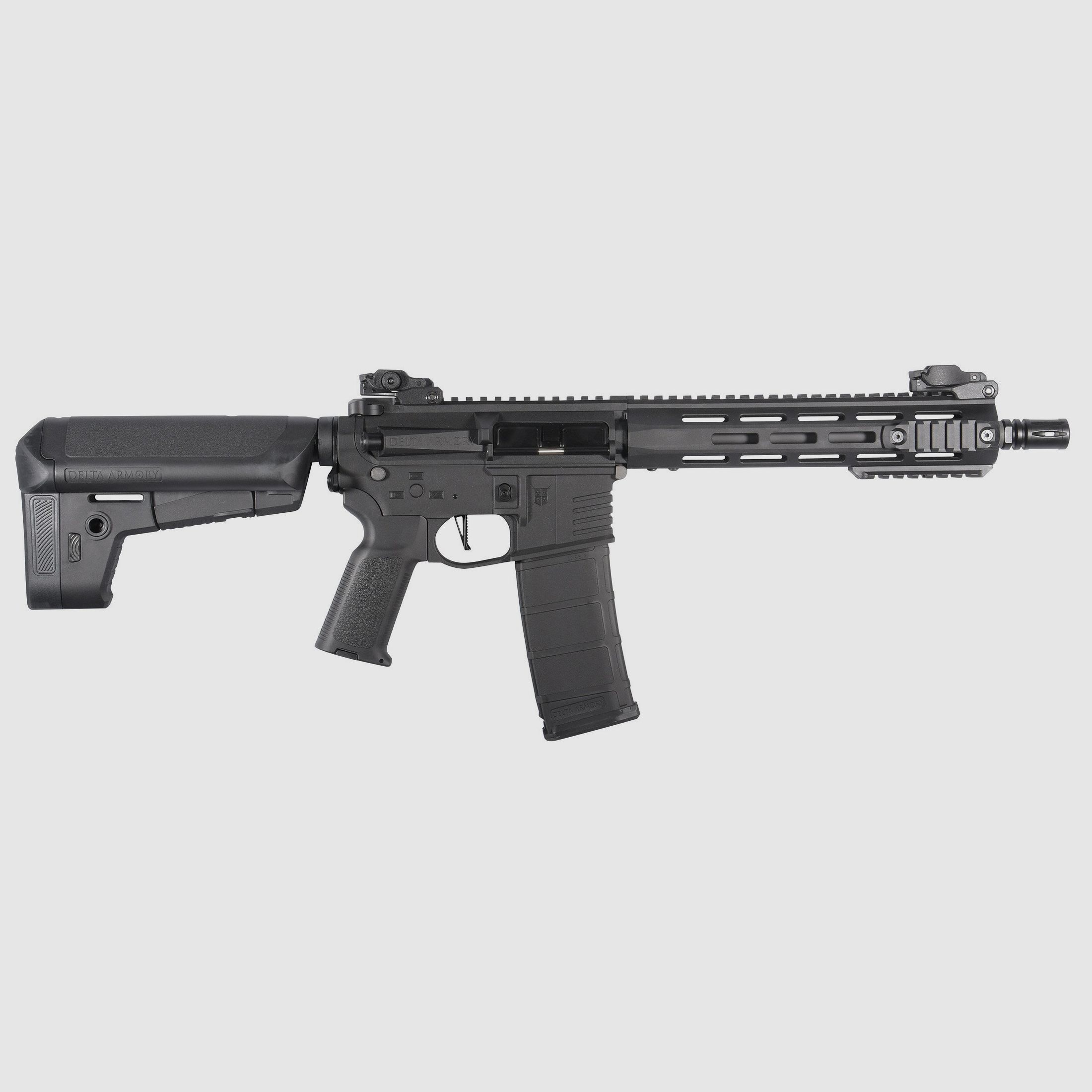 M4 AR15 M-LOK 10 Zoll CHARLIE Schwarz S-AEG Airsoft Gewehr Frei ab 18 Jahren | Delta Armory