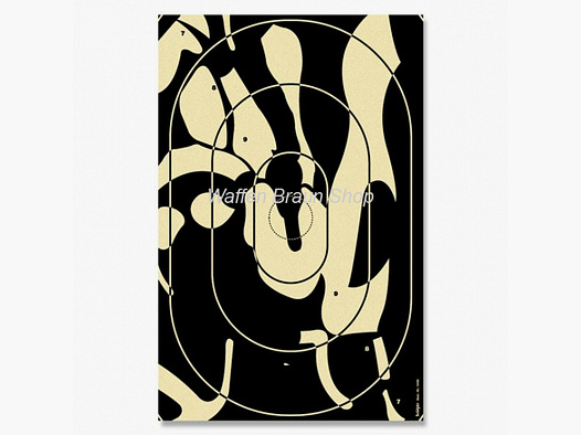 BDMP-Mirador "Pistola de Policía 1" (PP1) 10/15/25 m Cartón original de diana de tiro