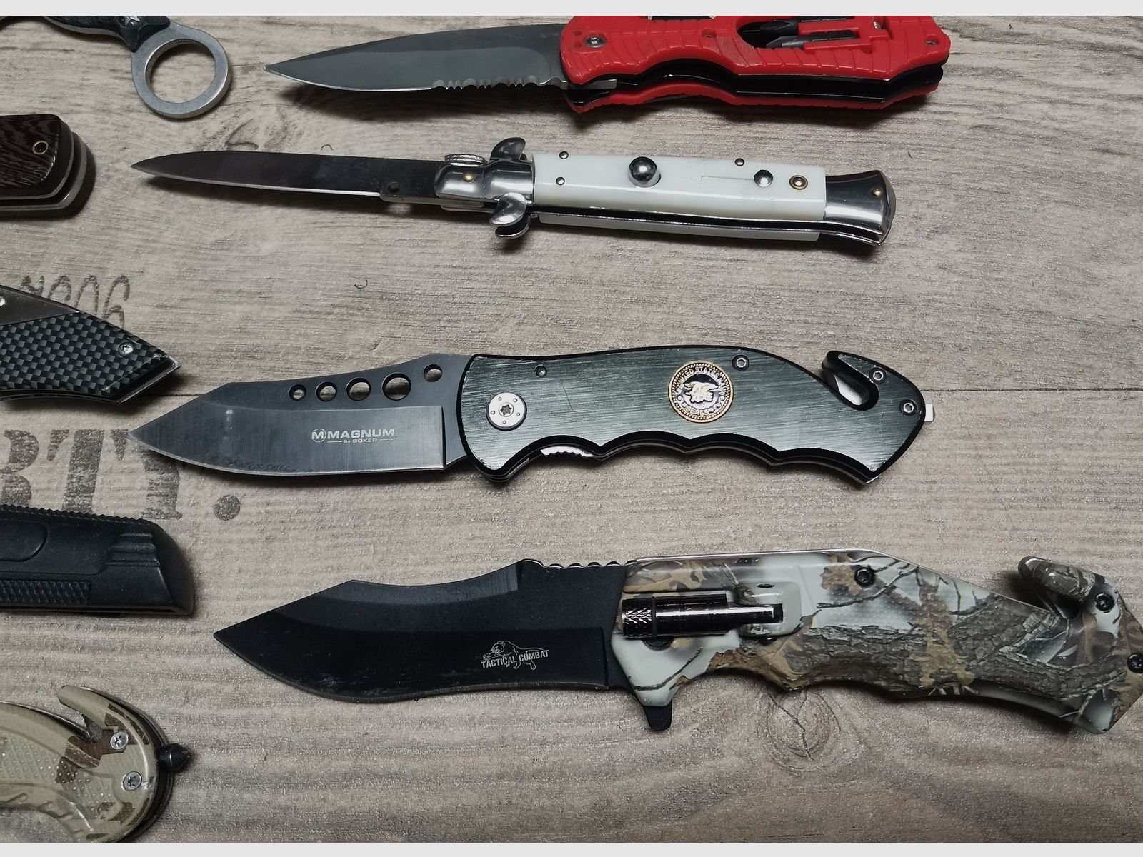 Haller Walther Böker Herbertz etc. Messer Konvolut Einhandmesser Springmesser Karambit Dolch 