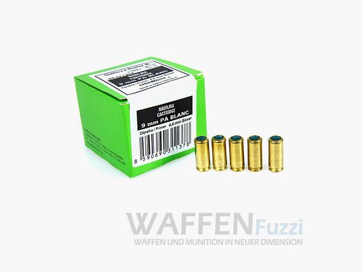 Munition à blanc S&B calibre 9 mm P.A.K. 50 coups