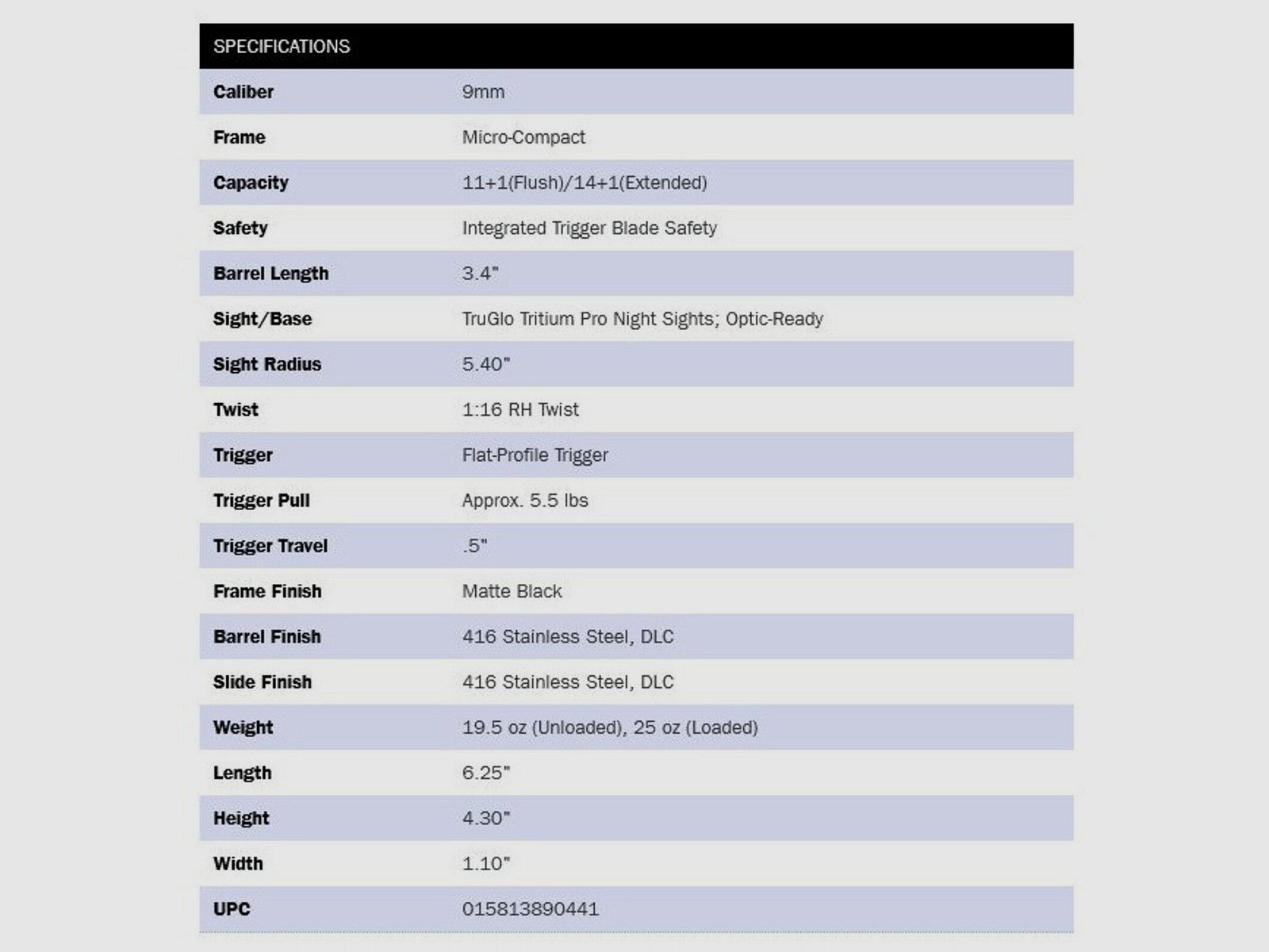 Mossberg MC2sc Optic-Ready Nero 3,4" (4 pollici) Truglo 9mm Luger