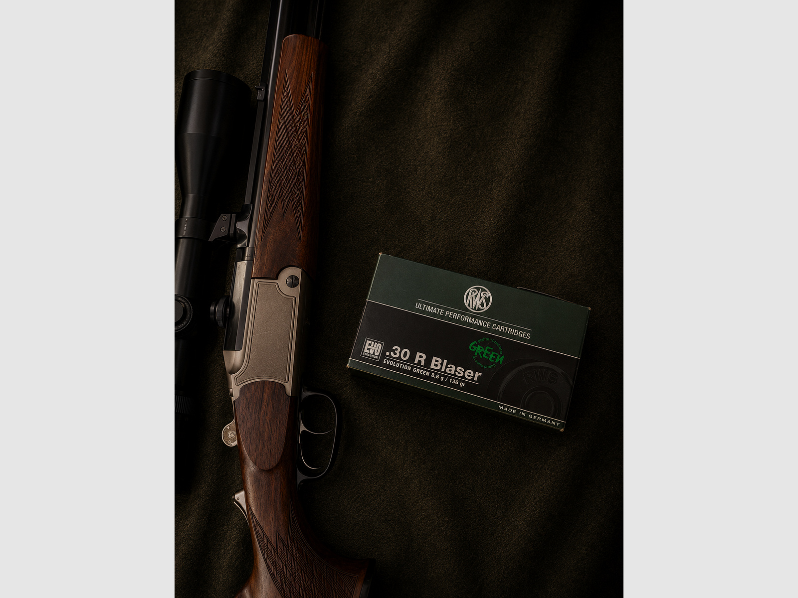 Bockbüchsflinte Blaser +Zeiss+Munition+Kickstop