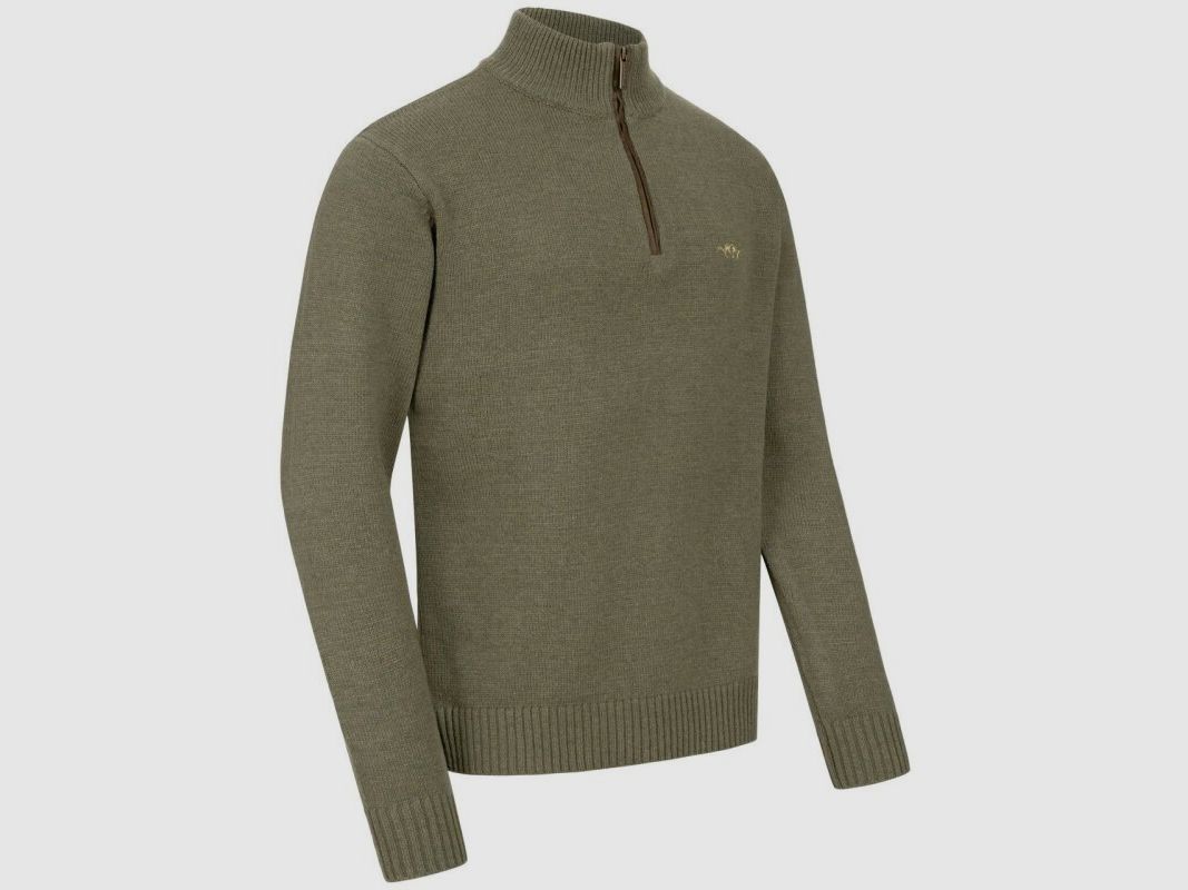 Blaser Herren Woll HZ Sweater dunkeloliv XXL