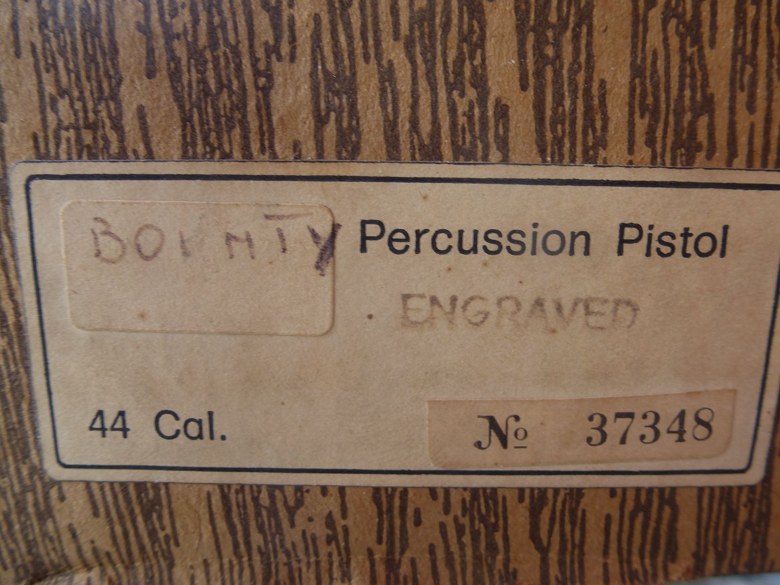 Pistolet à percussion Bounty - reproduction Petersoli