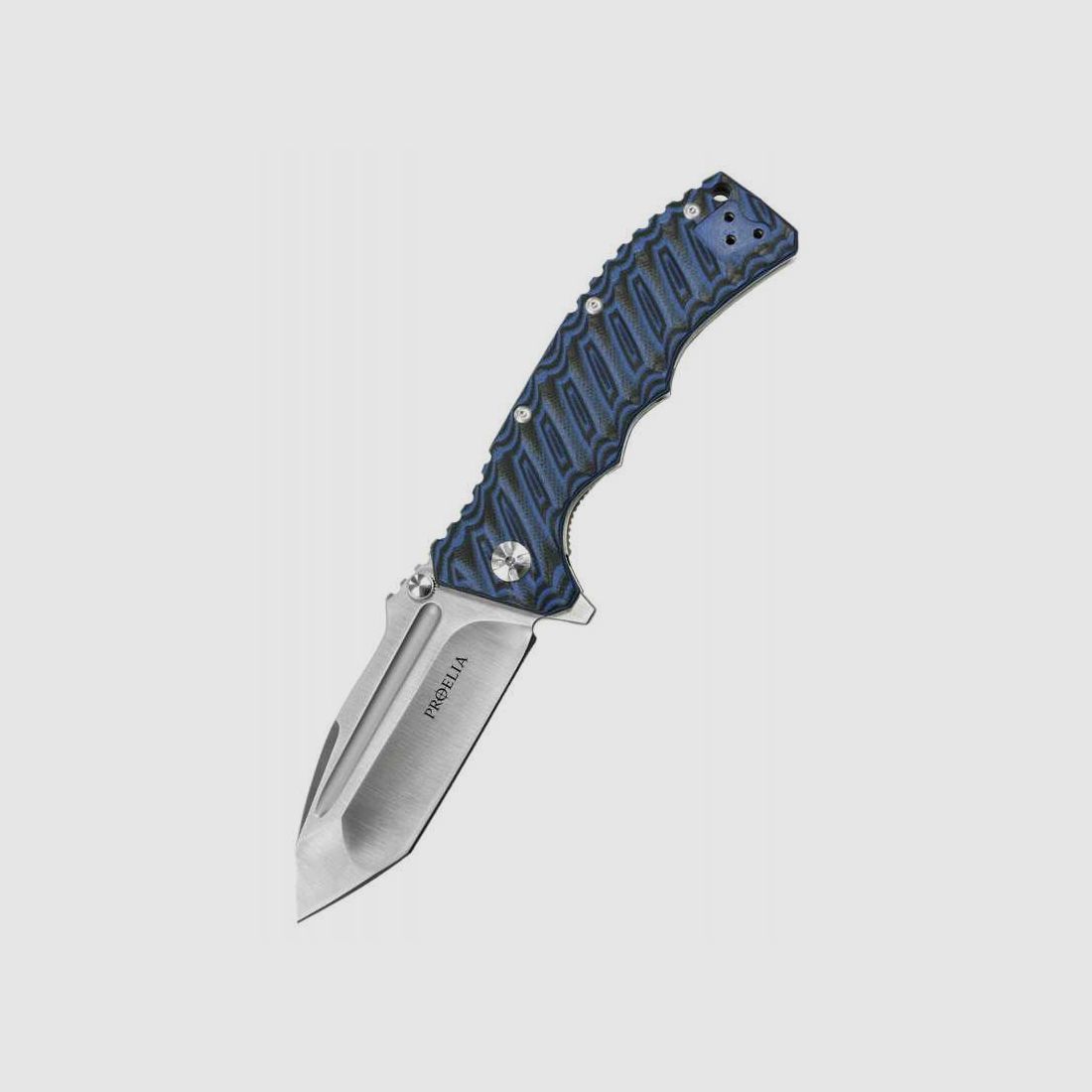 Defcon Proelia Tanto Taschenmesser, satinierte Klinge, blau-schwarzer Griff